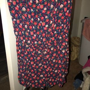 Strapless Flower Romper